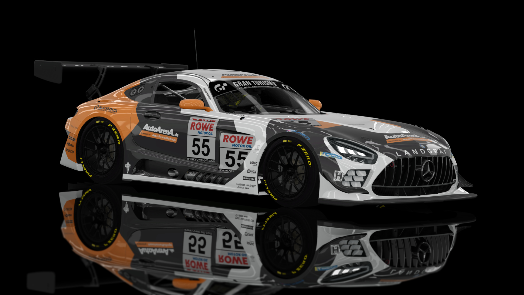 ACF GT3 - AMG GT3 EVO 2020, skin #55 Landgraf_Team_Autoarena