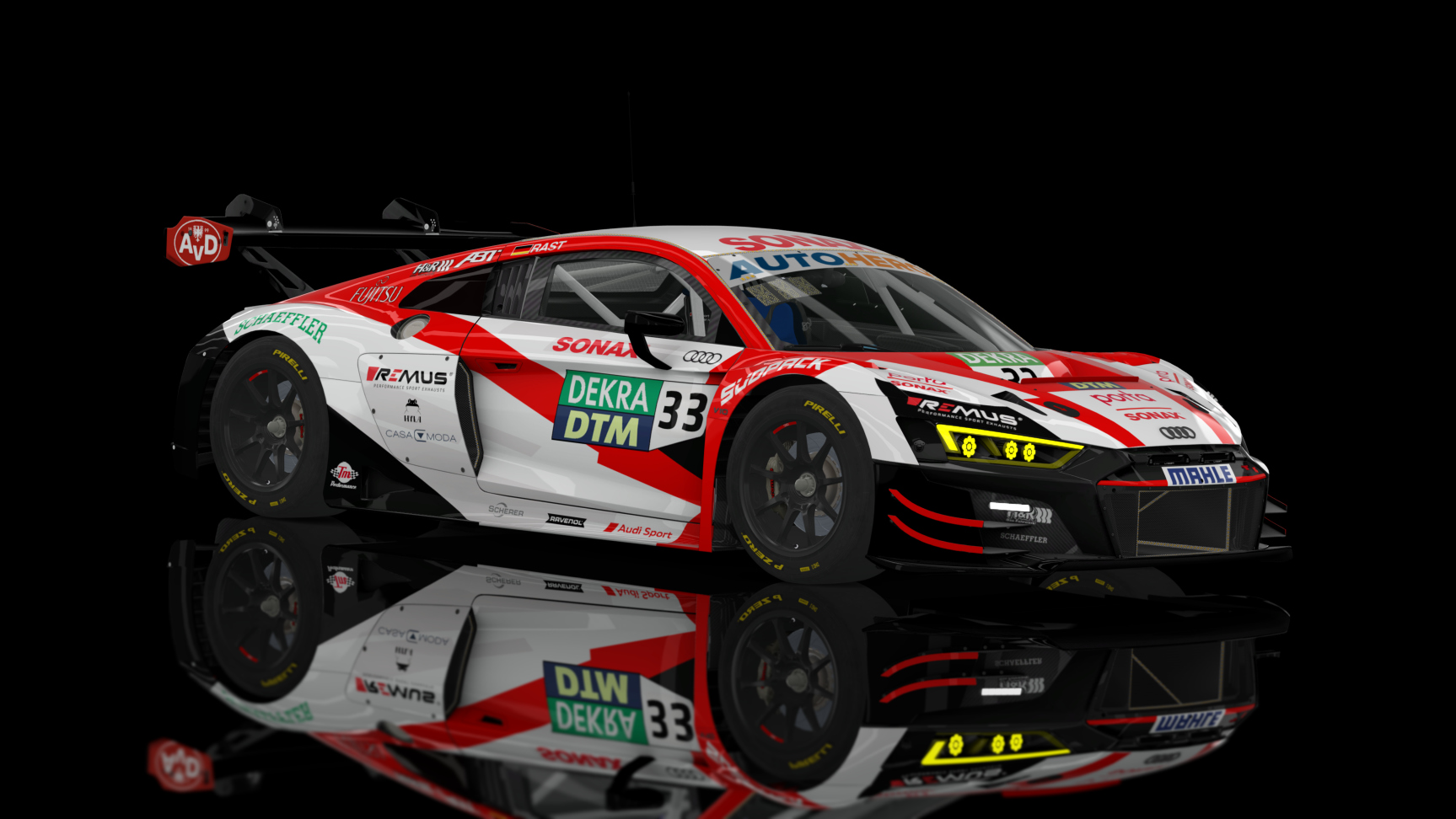ACF GT3 - Audi R8 LMS EVO II 2021, skin 2022 DTM 33 Rast