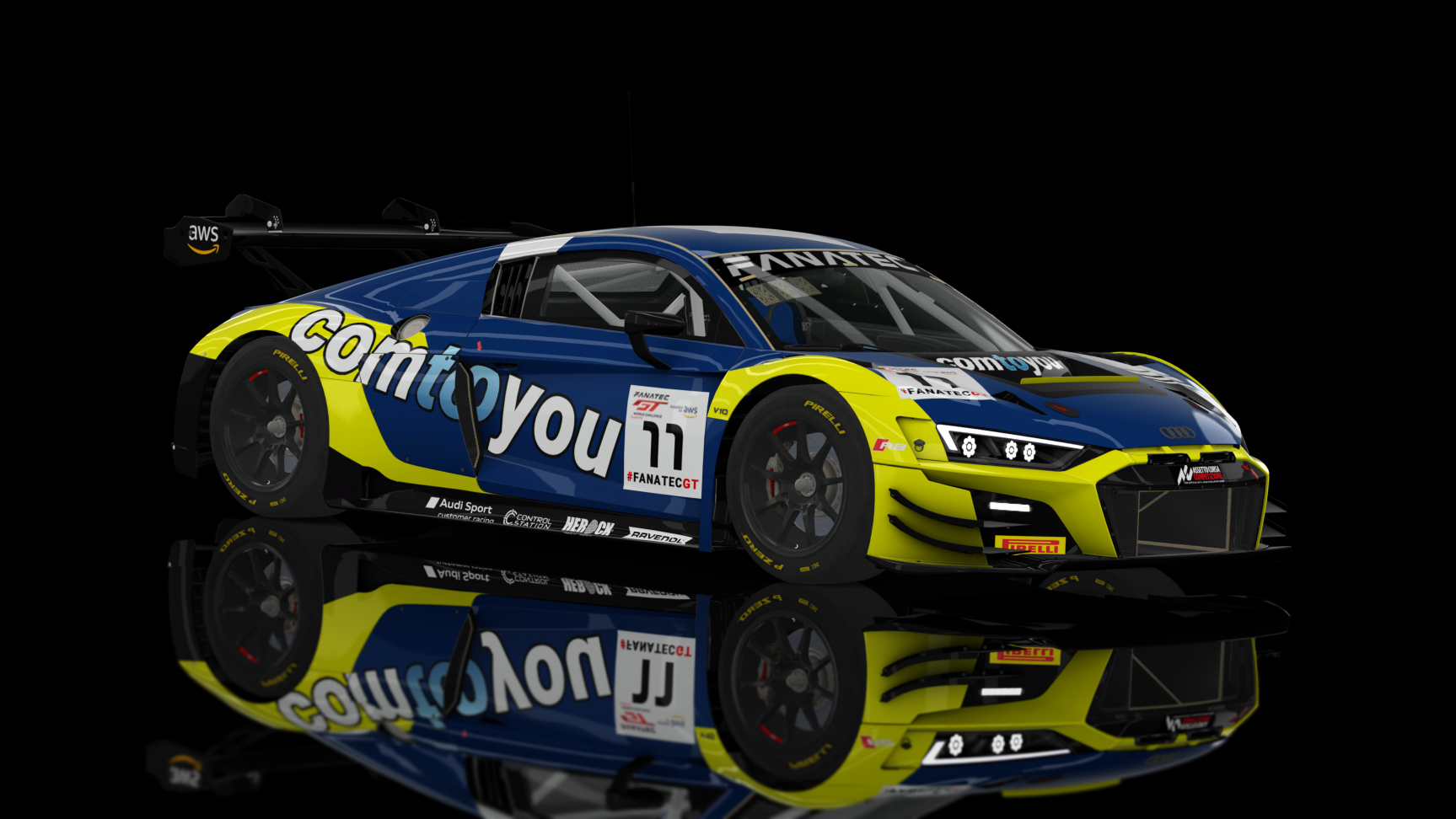 ACF GT3 - Audi R8 LMS EVO II 2021, skin 2023 Comtoyou #11