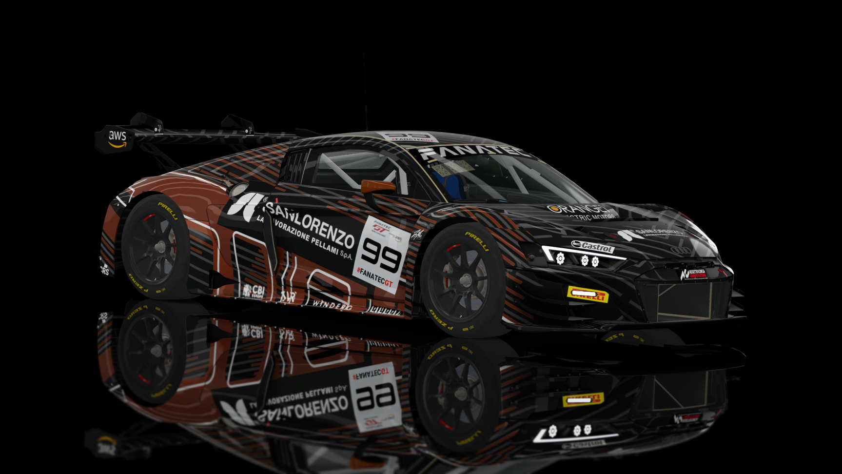 ACF GT3 - Audi R8 LMS EVO II 2021, skin 2023 Sanlorenzo #99