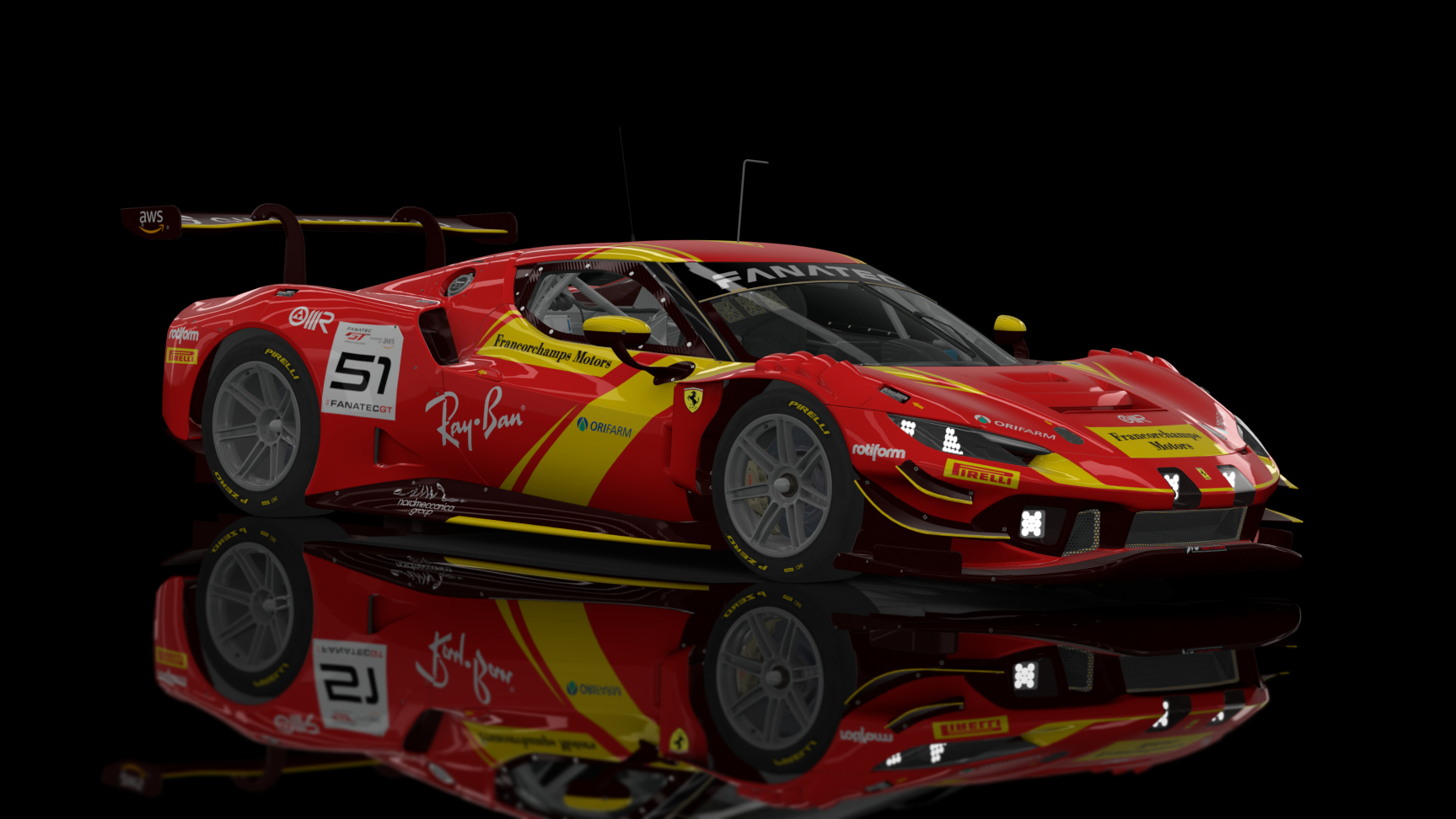 ACF GT3 - Ferrari 296 GT3 2023, skin 2023 AF Corse #51