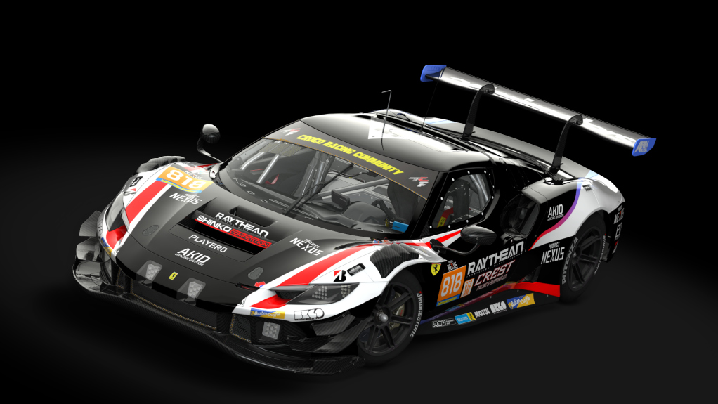 ACF GT3 - Ferrari 296 GT3 2023, skin AKID_eRacing_x_Shinko_Competition - GT3 AM - 818