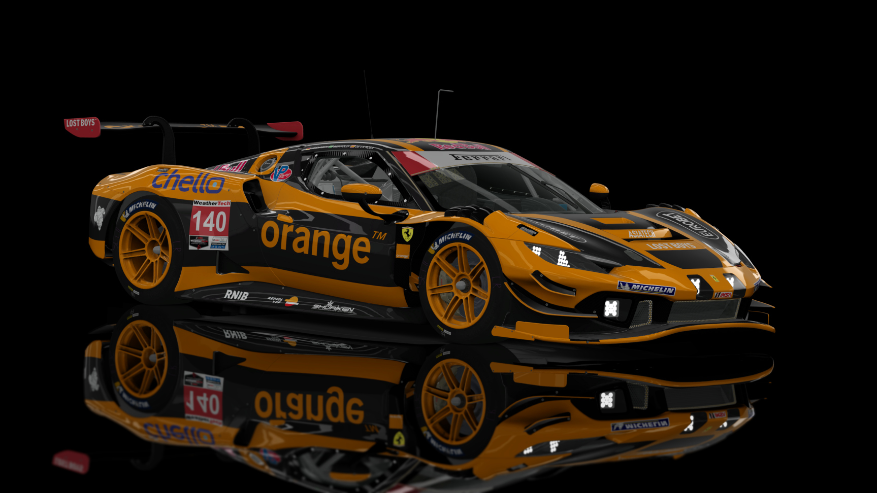 ACF GT3 - Ferrari 296 GT3 2023, skin Custom_140_OrangeArrowsTeam