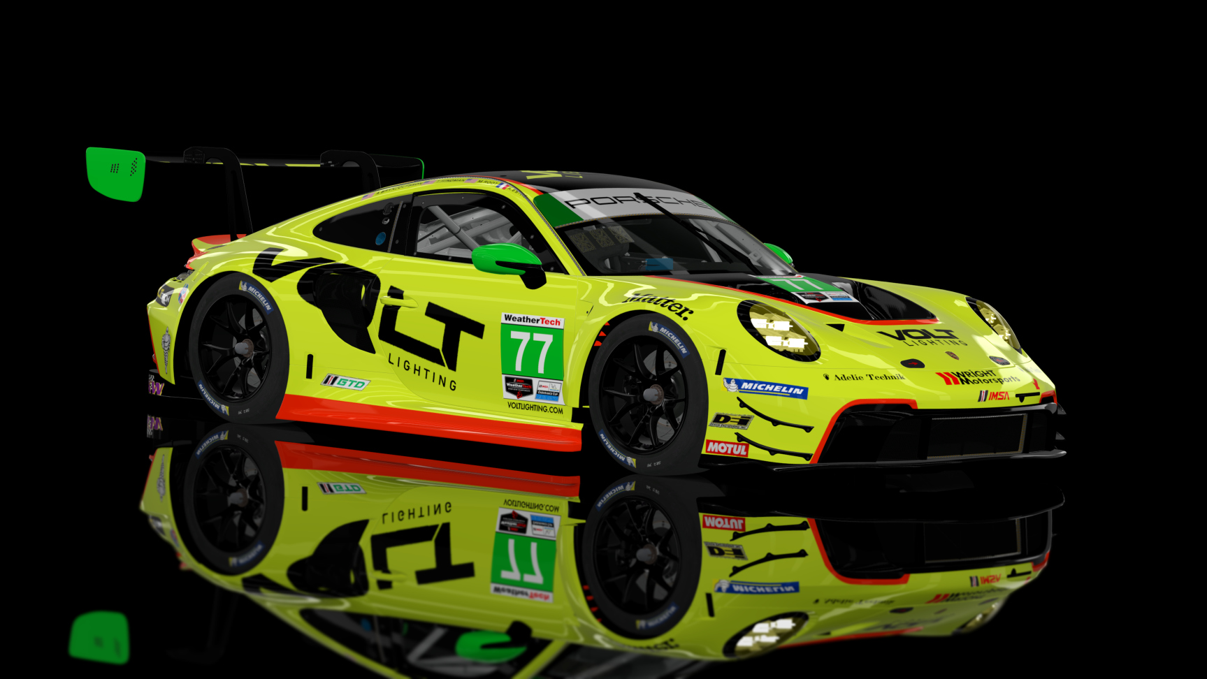 ACF GT3 - Porsche 992 GT3 R 2023, skin 2023 IMSA #77 Volt Racing