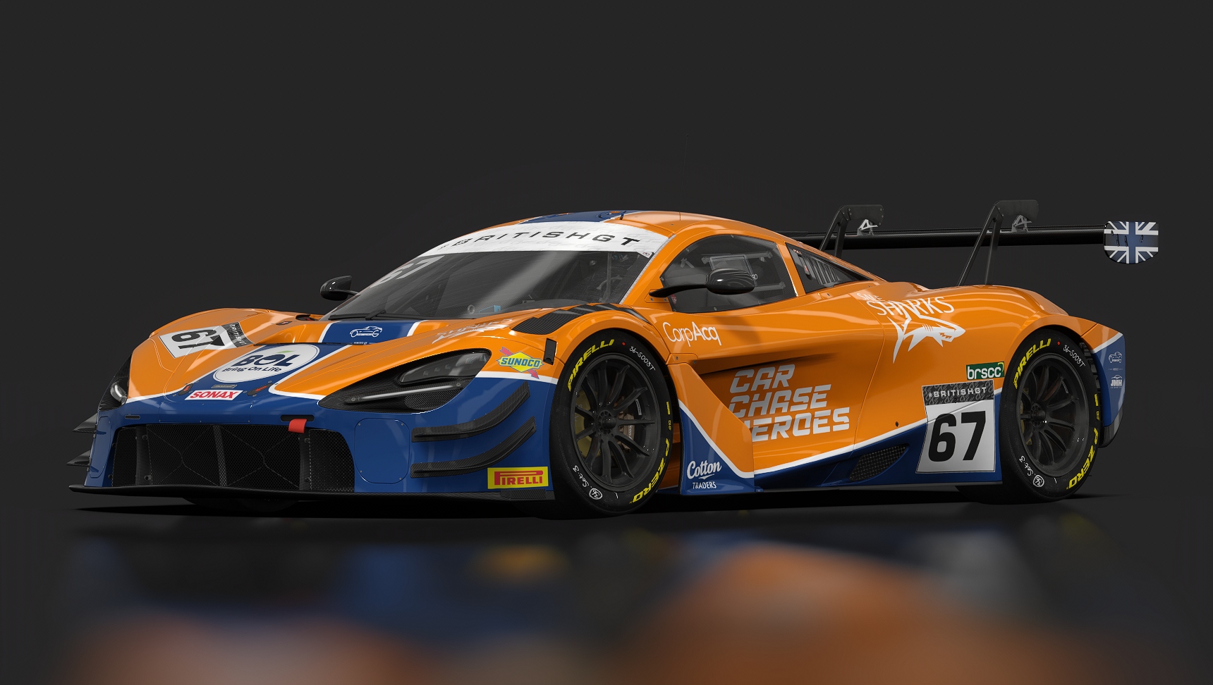 GT-M Macca 72 V8 Evo, skin BRITISH_2024_67_Orange_Racing