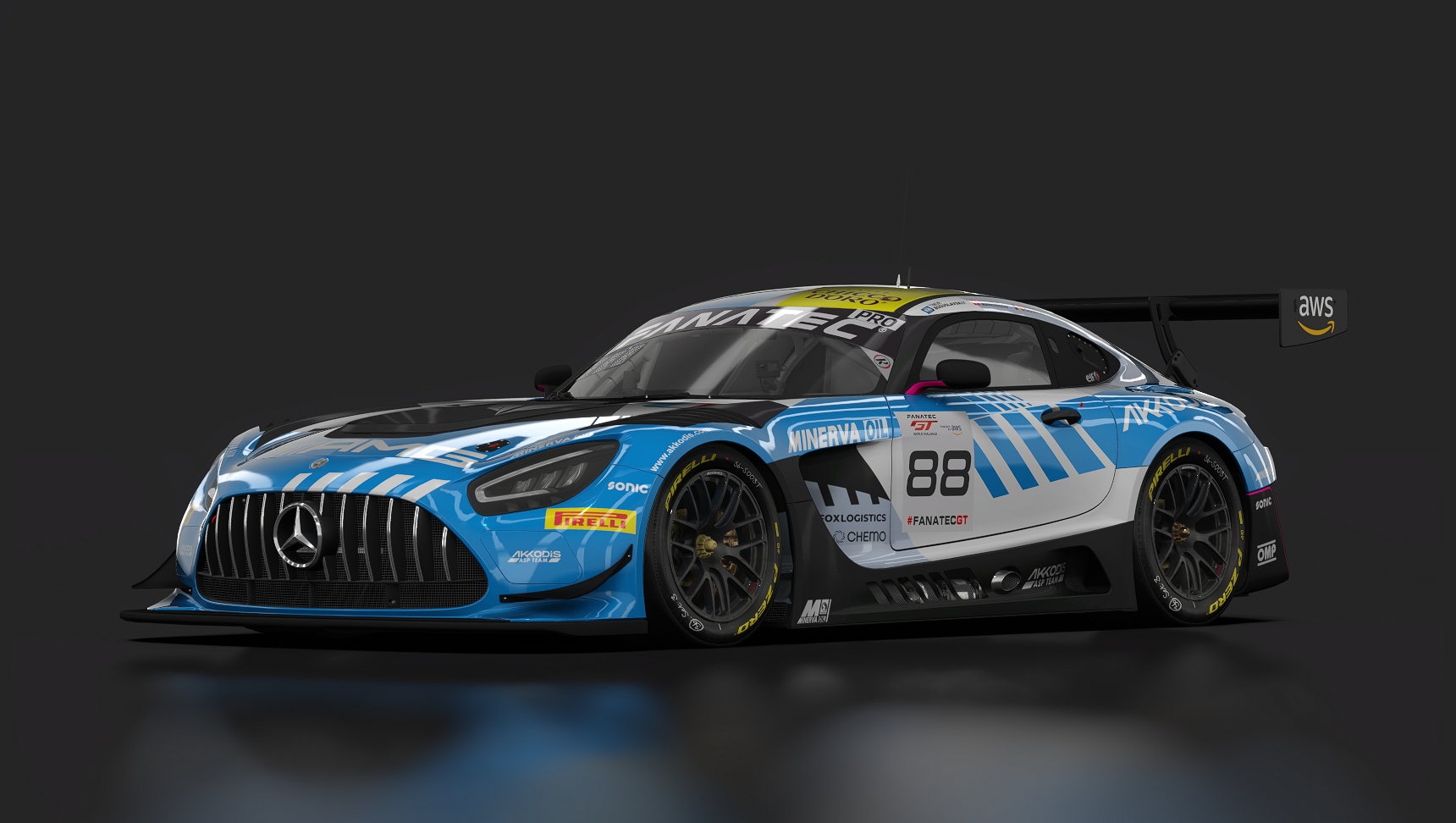 Mercedes-AMG GT3 EVO, skin GT-CHAL_akkodis_asp_88