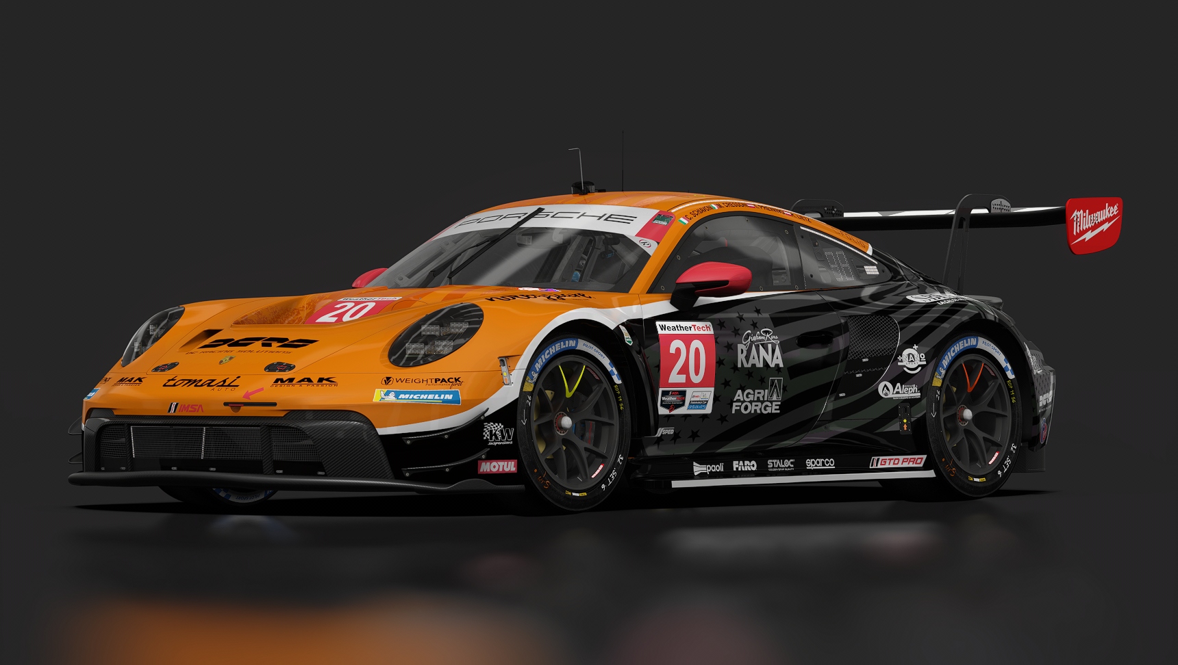 GT-M Protech P92 F6, skin IMSA_2025_20 Proton Competition Rolex