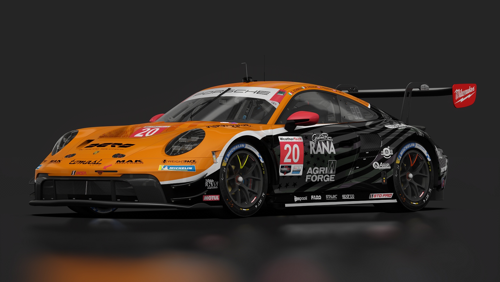 GT-M Protech P92 F6, skin IMSA_2025_20 Proton Competition